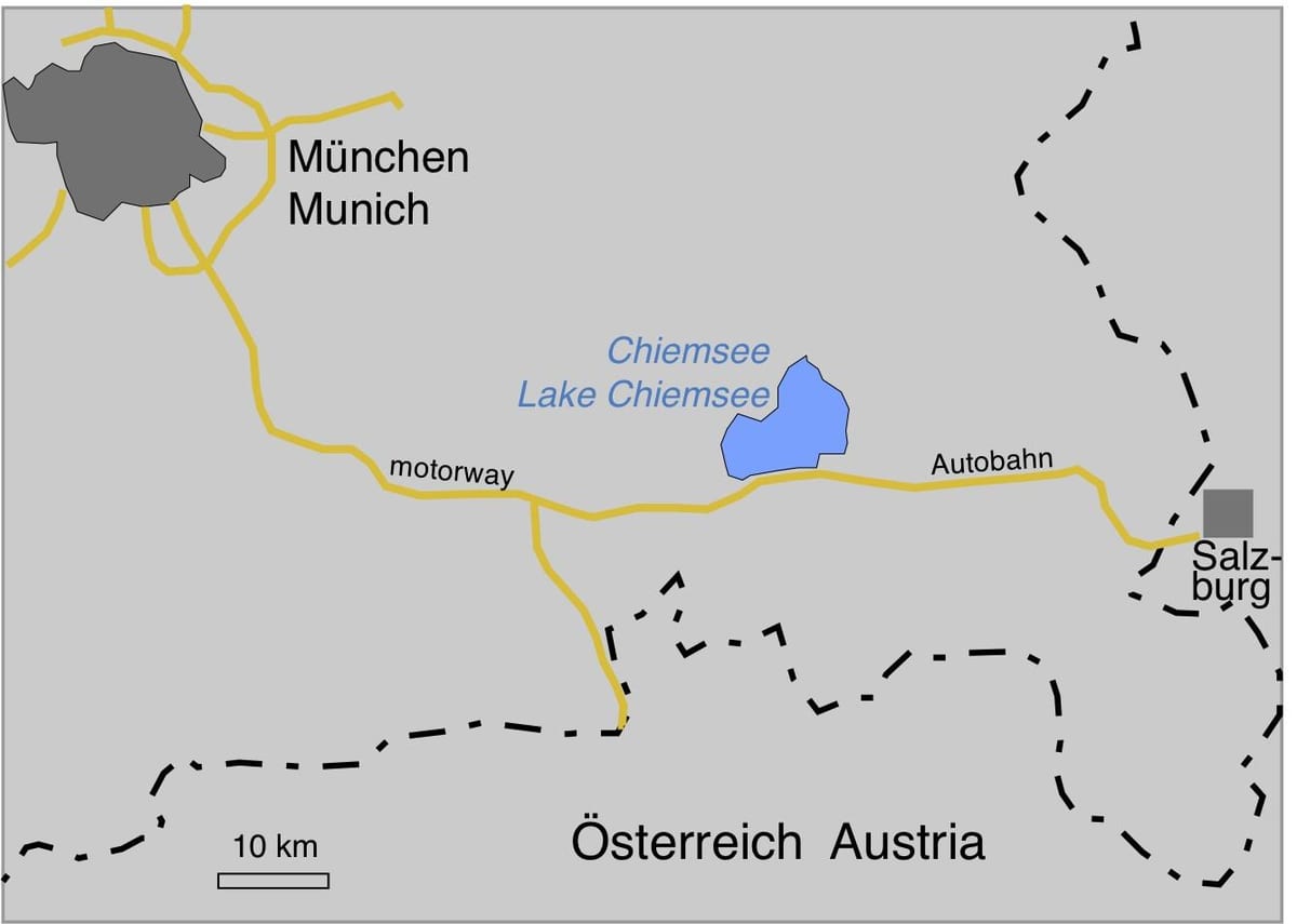 નકશો ofmunich તળાવો