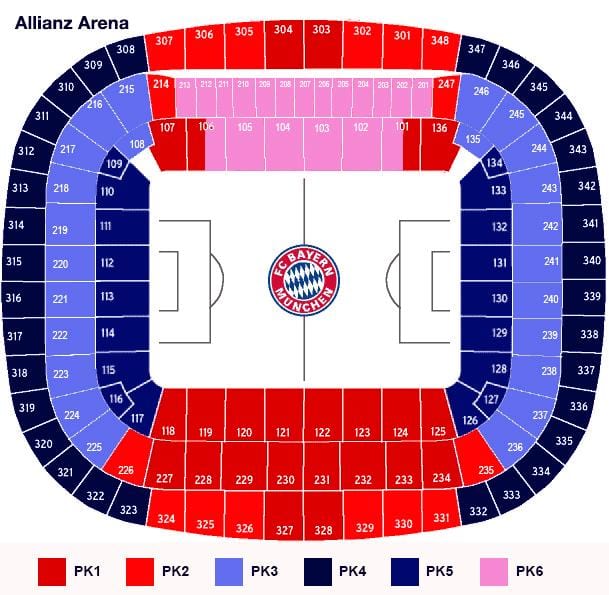 નકશો allianz arena