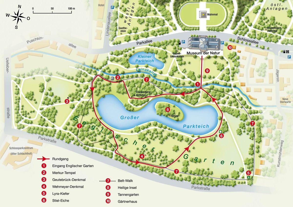 નકશો englischer garten
