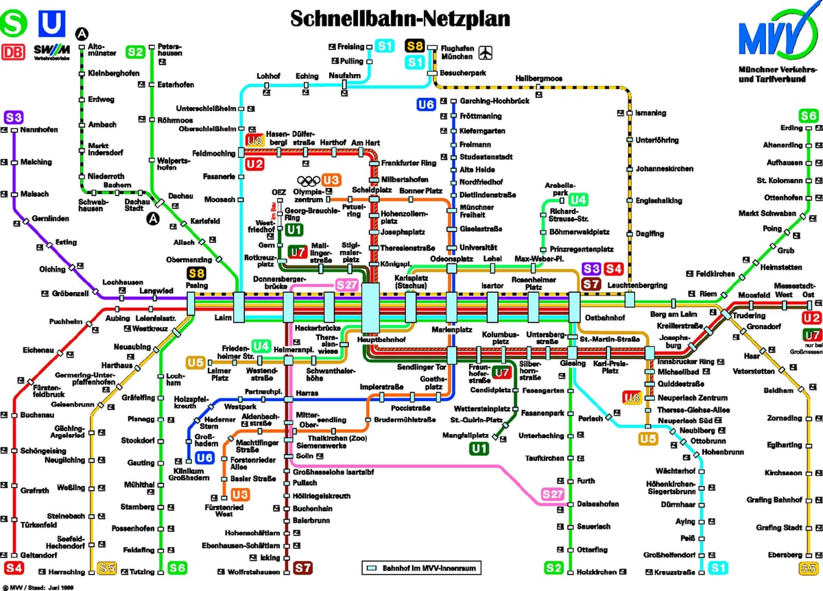 નકશો munchen મેટ્રો