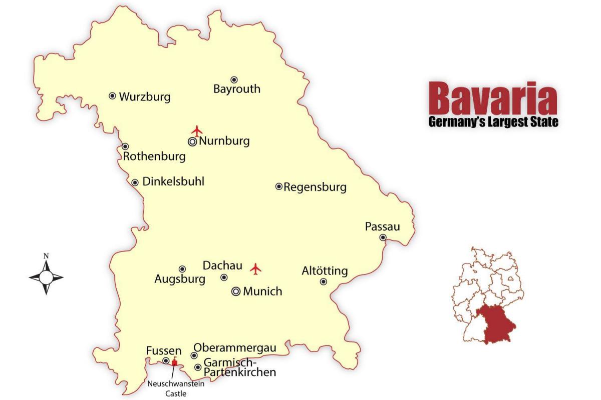 munchen જર્મની નકશો