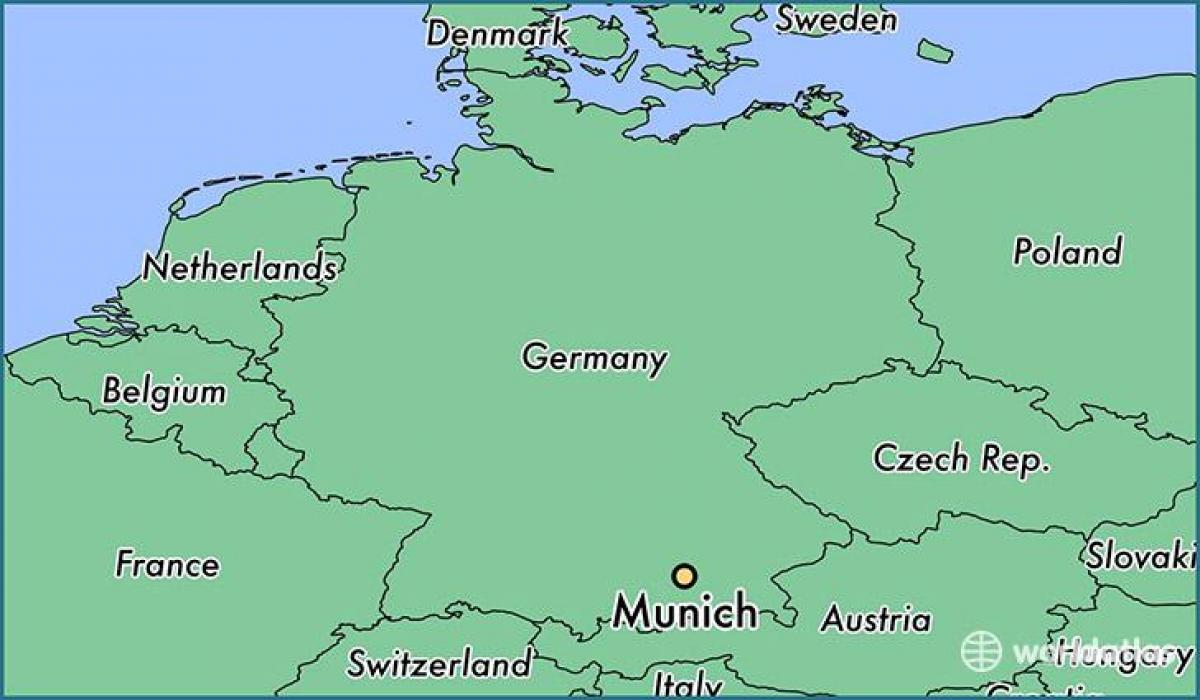 મ્યુનિક, જર્મની પર એક નકશો