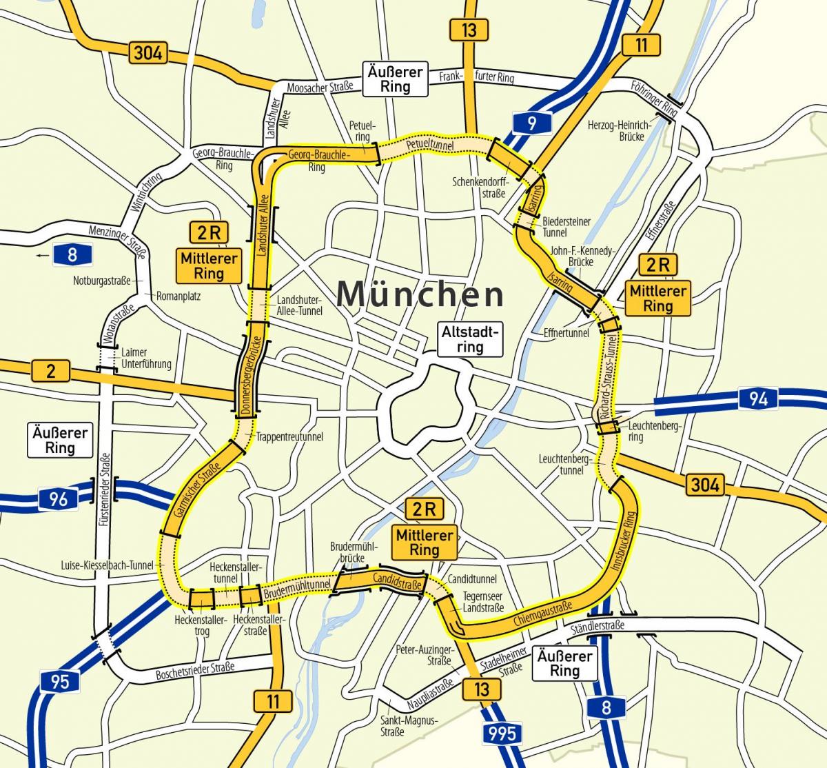 munchen રિંગ નકશો