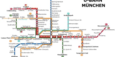 Ubahn નકશો મ્યુનિક
