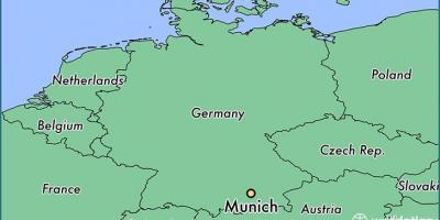 મ્યુનિક, જર્મની પર એક નકશો